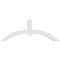 Ekena Millwork Archdale Architectural Grade PVC Gable Bracket, 84"W x 31 1/2"H x 6"D x 6"F, 9/12 Pitch GBP084X32X0606ARC00 - alternate 3
